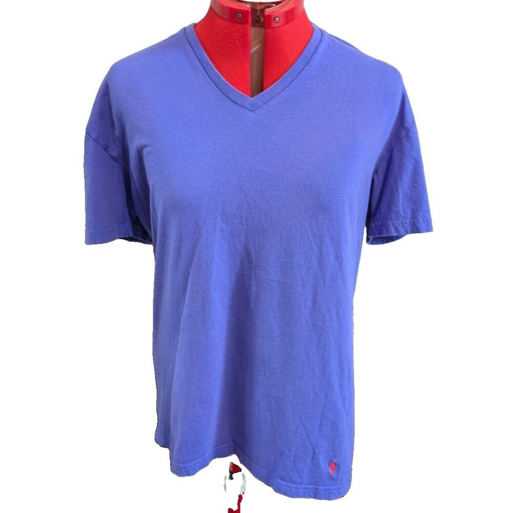 Polo Ralph Lauren Men’s Blue V-neck Tshirt Size Large